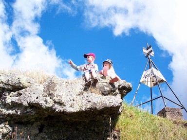  Enjoying the view from one of Auckland’s sixty volcanoes